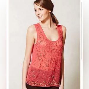 Anthropologie glisten tunic by Moinette Soeurs Beaded